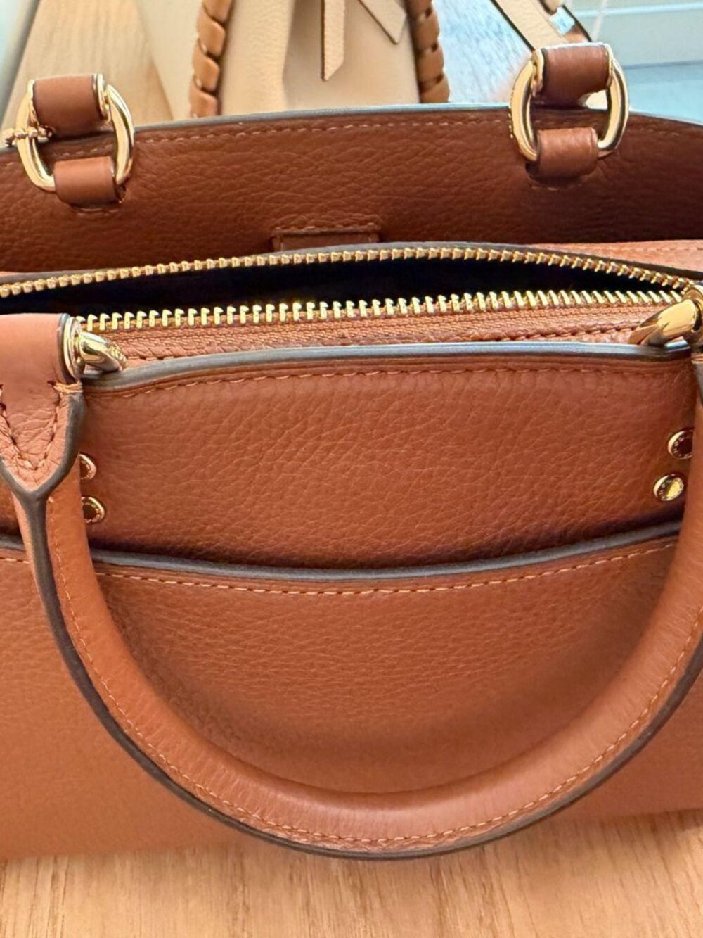 Coach Mini Lillie Carryall Brown Pebble Leather - Picture 8 of 8